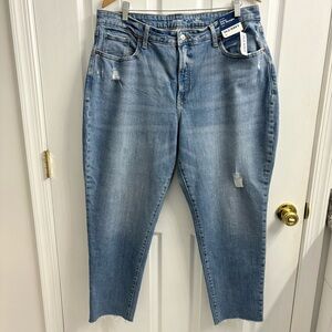 Old Navy High Rise Curvy O.G. Straight Ankle Jeans Womens 18 NWT Distressed